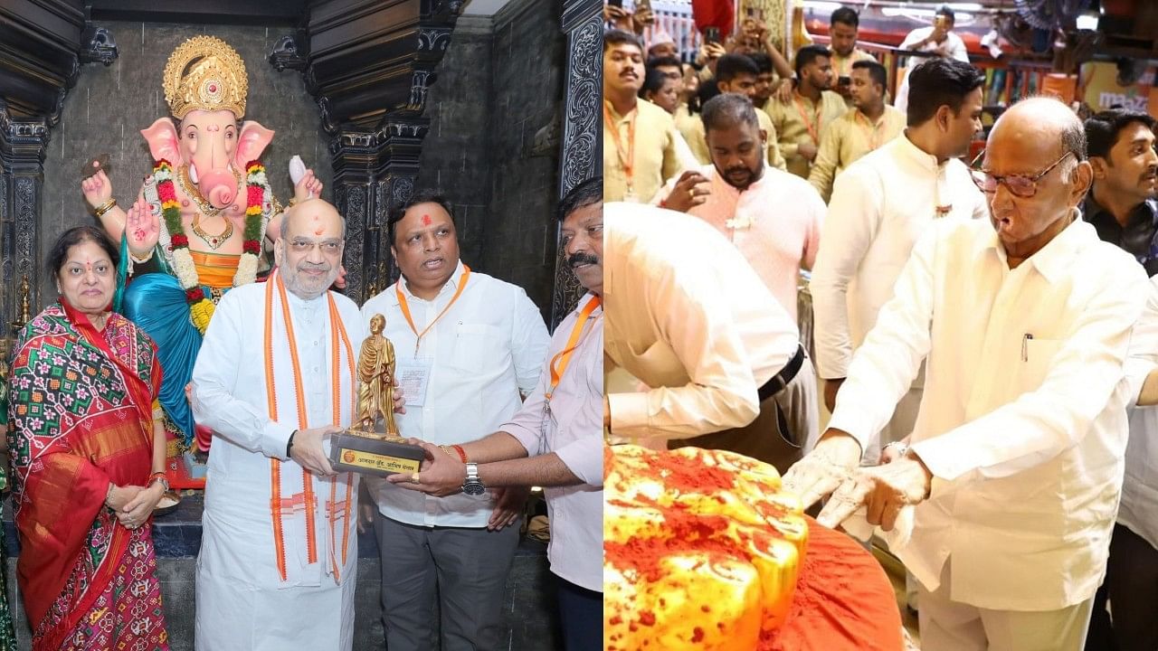 <div class="paragraphs"><p>(L-R) Union Home Minister Amit Shah, and NCP (SP) Chief Sharad Pawar.</p></div>